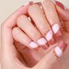Gel Nail Stickers Full Cover Self Adhesive French Manicure Strips Quick Apply No UV Light Required with Nail File Stick