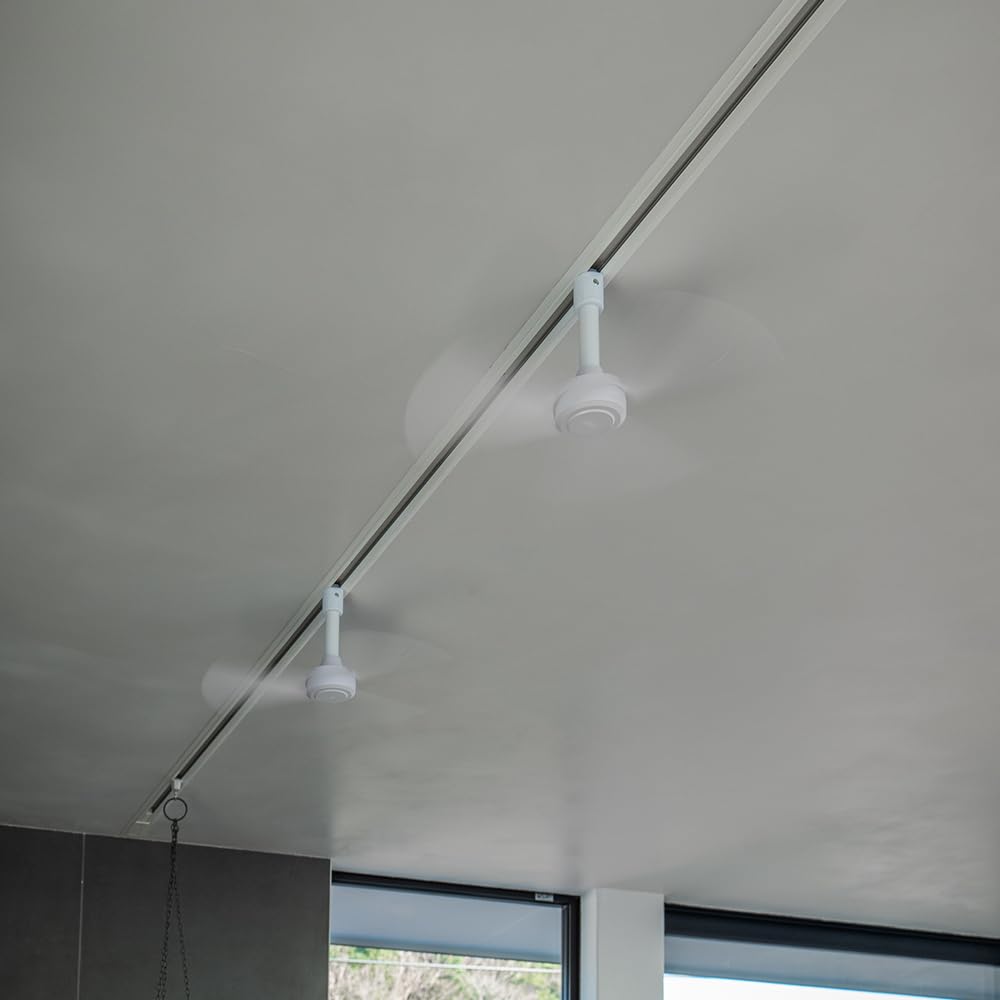 [BRID Exclusive 6-Month Extended Warranty] 003389 Duct Rail Fan DC Basic 40 WH Duct Rail Fan Basic 40 with Remote Control, Air Circulation, Compact,