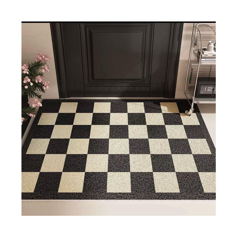 Modern Simple Lattice Porch Silk Ring Floor Mat Is Easy To Clean, And Can Be Freely Cut Into The Home Floor Mat Non-Slip Floor Mat