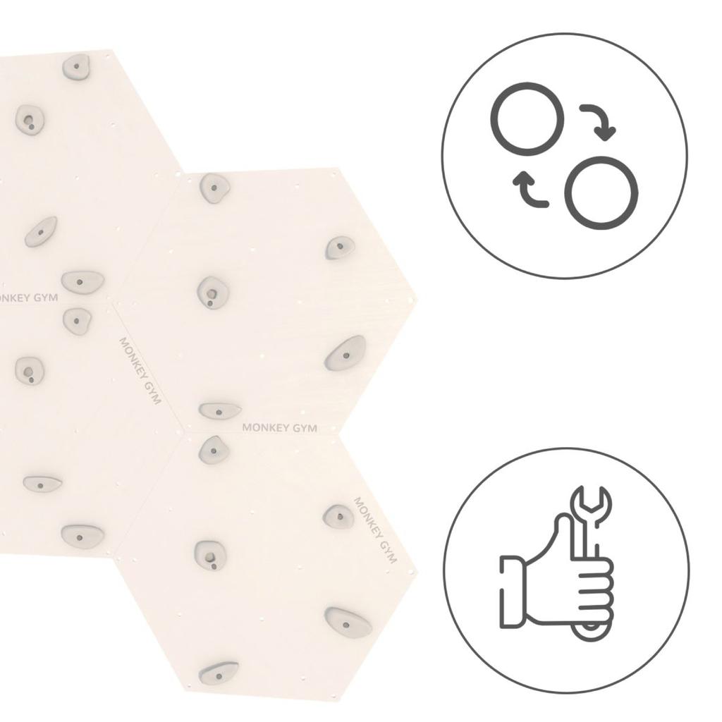 Climbing Wall Cube 1 White - White Holds