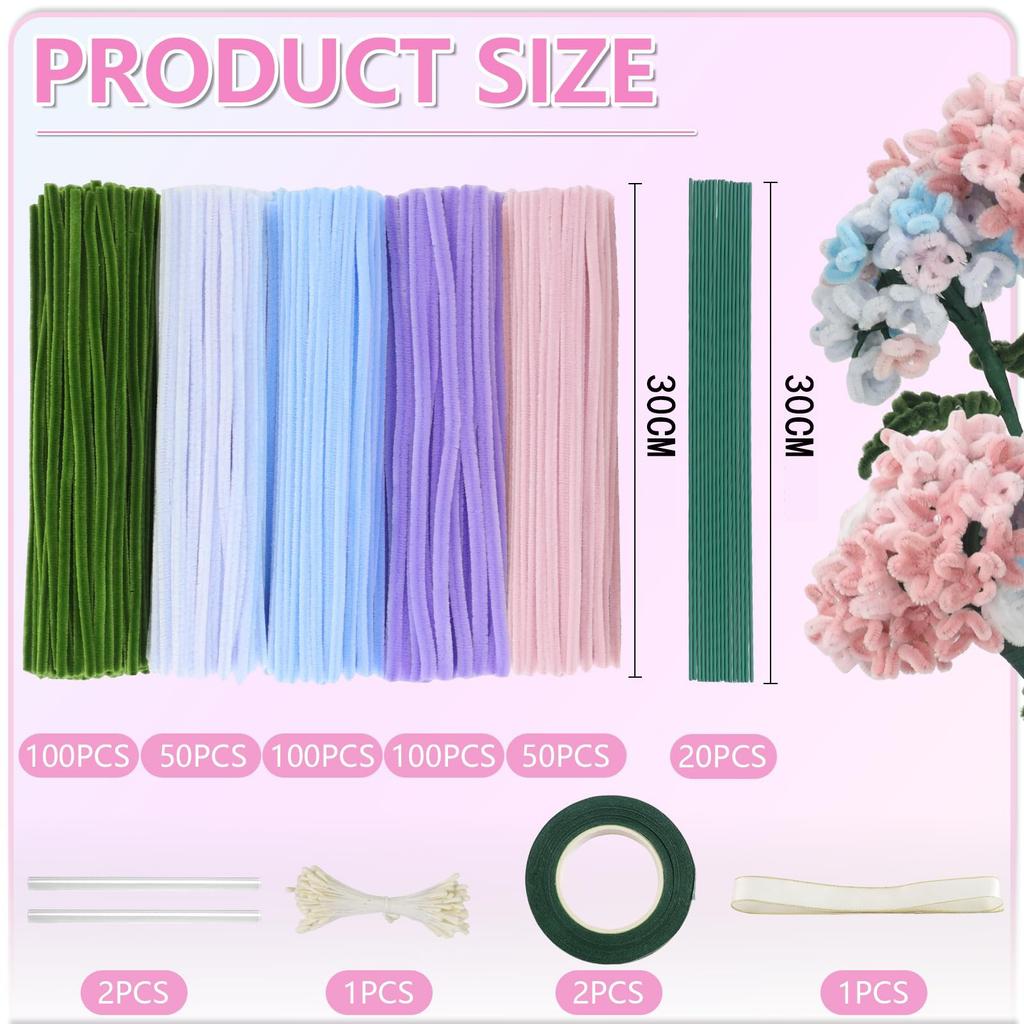 Handmade Flower Making Kit, Scene Decoration Props, Simulated Flower Twisting Stick