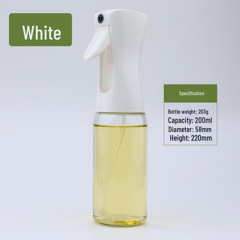 

220ml Glass Oil Spray Bottle: Press-Type Atomizing for Controlled, Non-Stick Cooking белый