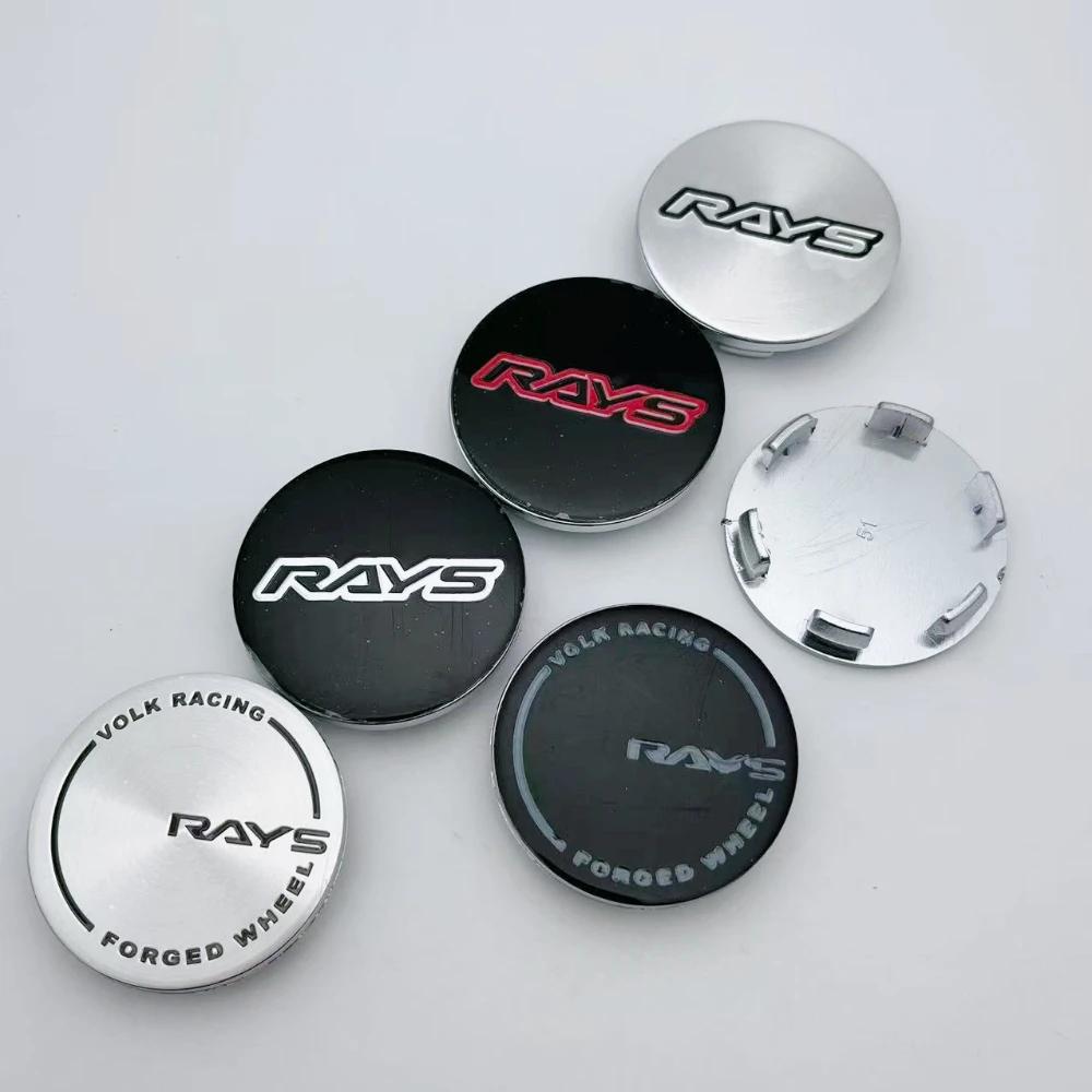 4pcs 51mm 46mm Rays Logo Emblem Car Wheel Center Caps Wheel Hub Centre Dust Cover Rim Hubcap Replace Car Styling Accessories