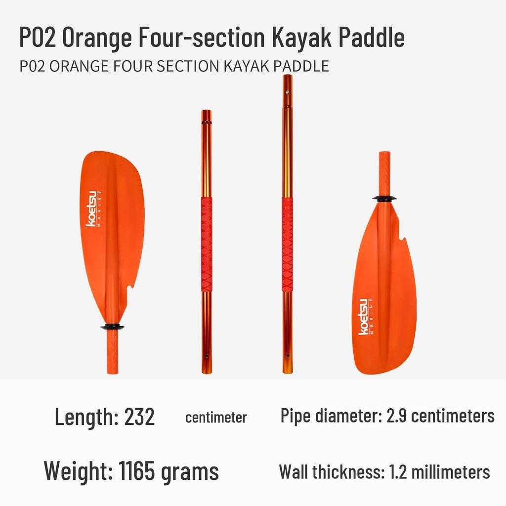 Koetsu Adjustable Double-Headed Aluminum Kayak Paddle