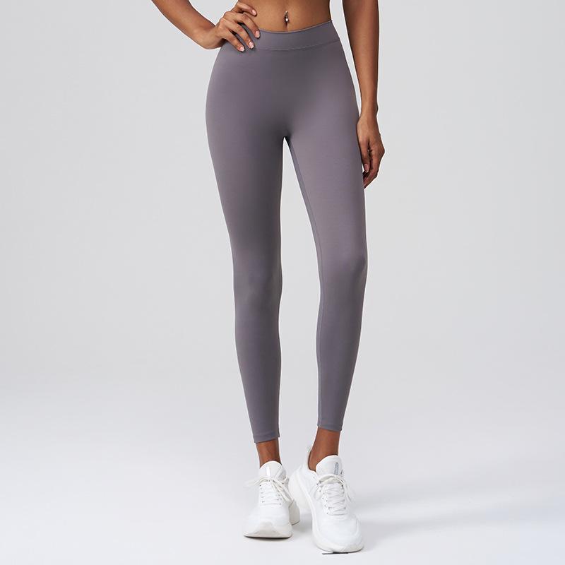 Huaton Butt-Lifting Yoga Pants - No Lines, No Roll, V-Waist Slimming Design for Running & Fitness