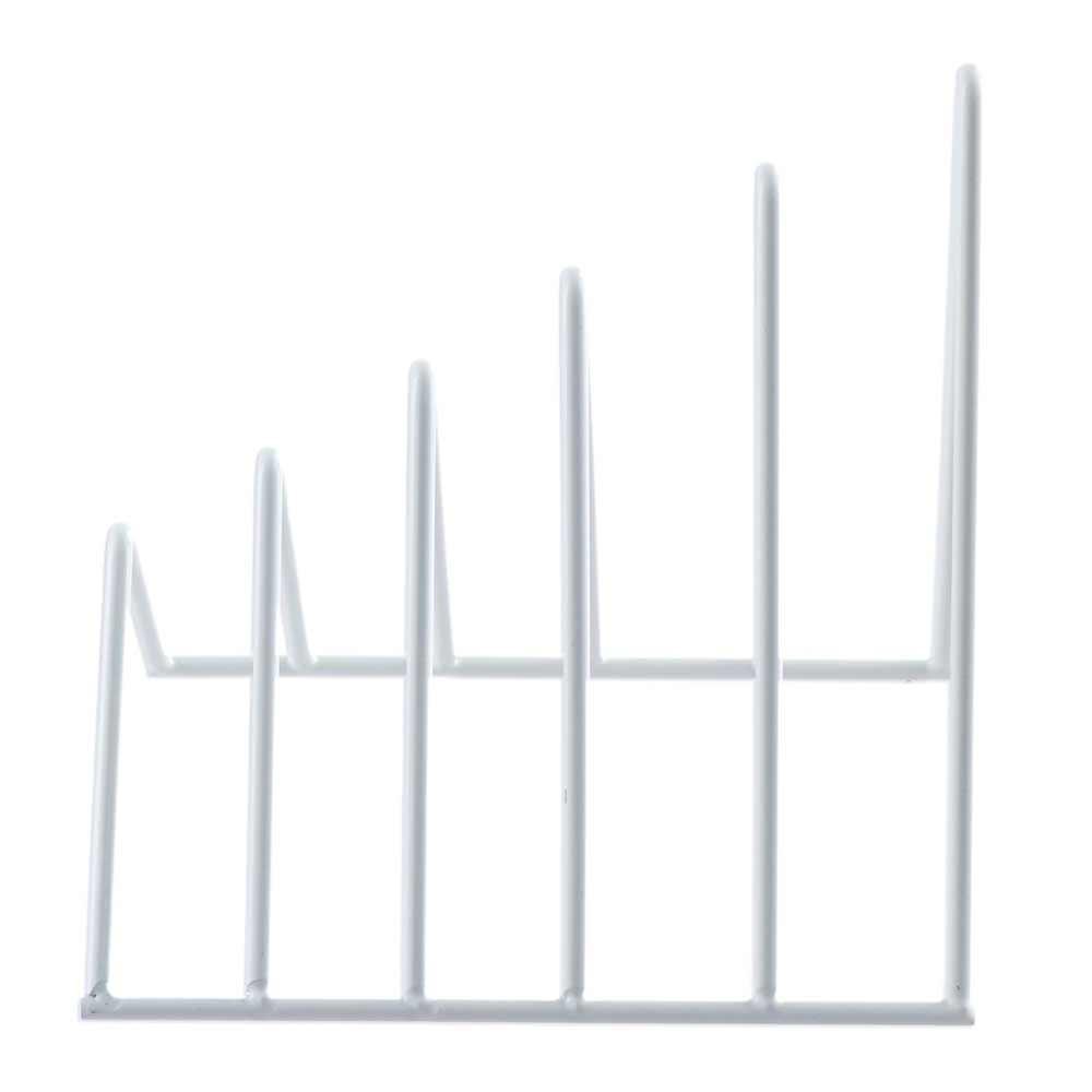 Desktop Organizer School Office Supplies Record Rack Book Holder Iron Book Stand Triangle Bookend