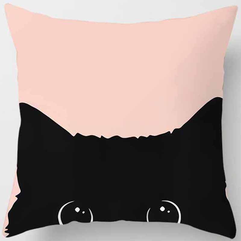 

Cute Cat Print Pattern Cushion Cover for Home Living Room Sofa Bedroom Decoration Throw Pillow 16x16Inch