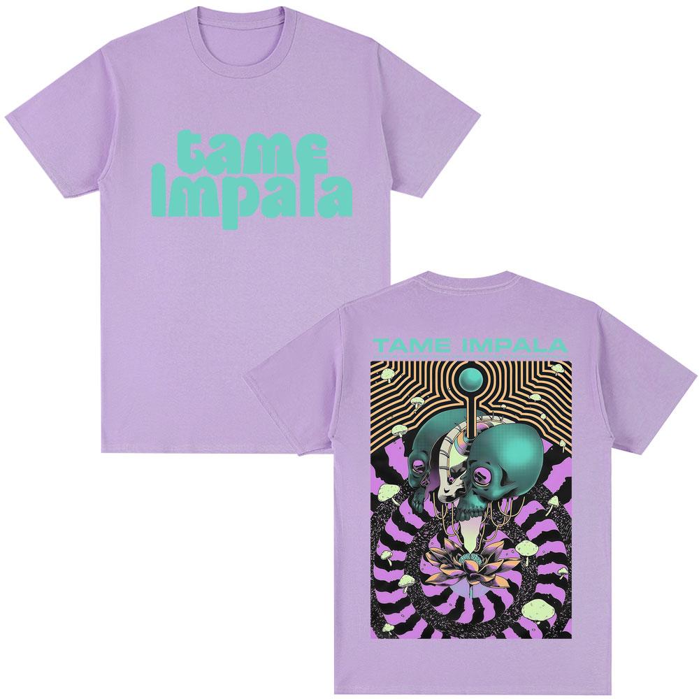 Vintage Rock Band Tame Impala T-shirt Men Women Harajuku Fashion Gothic T-shirts Oversized Casual Cotton T Shirt Male Streetwear