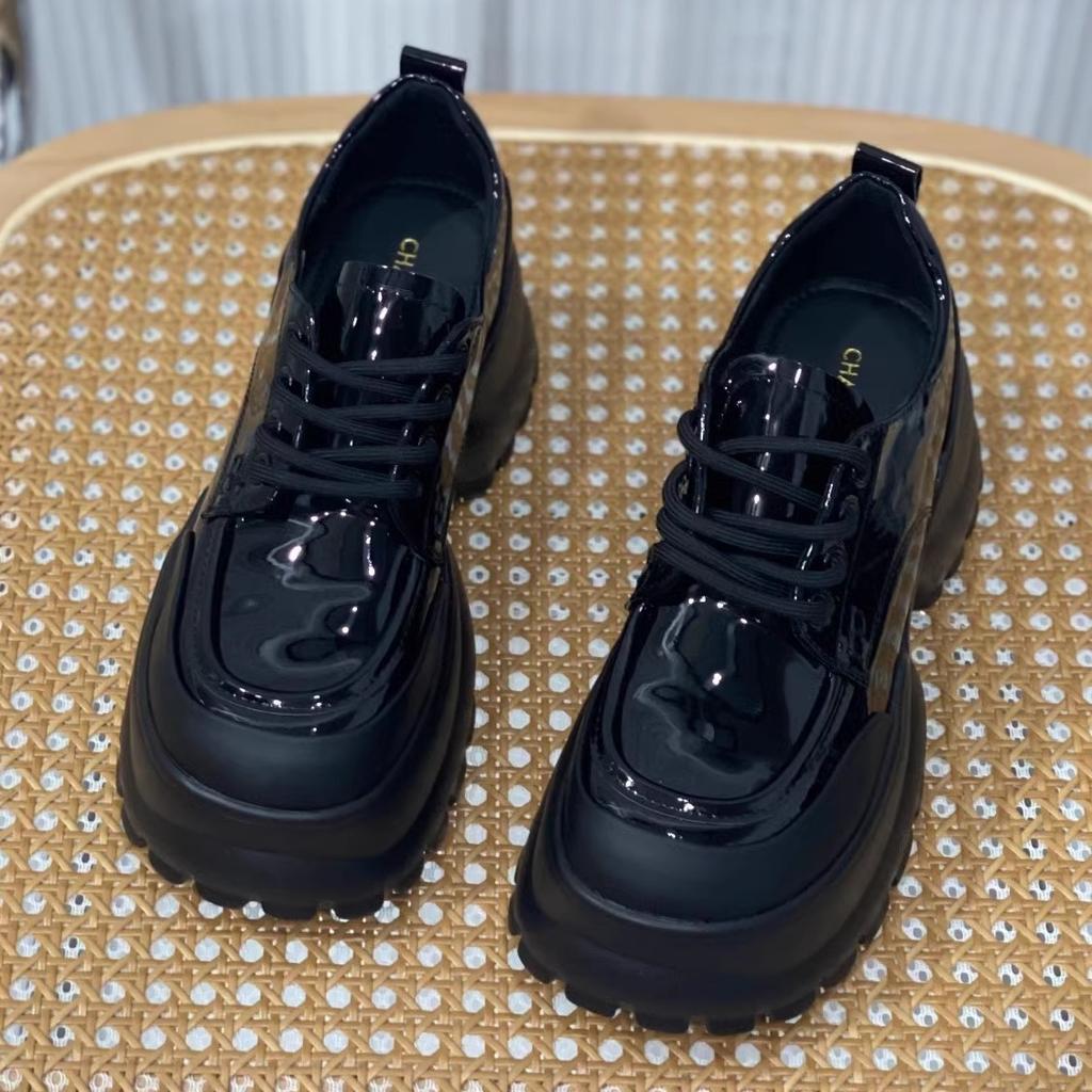 Muffin Mary Jane Schuhe Damen Slipper Super Feuer Kleine Mann Höhe 6Cm Kleine Lederschuhe