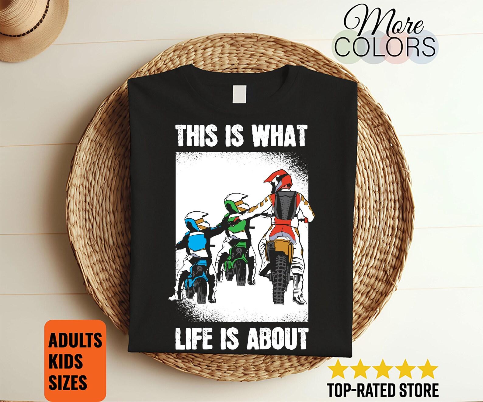 Dirt Bike Dad Son Enduro Bikes Rider Motorcycle Motocross T-Shirt, Freestyle Competition, Off Road Riding Motorcycles, Father s Day Gift, 130