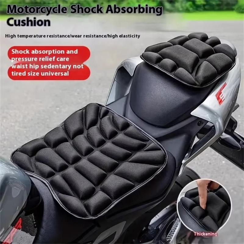 2 szt./zestaw Motocykl Dopasowany do Poduszki Siedzenia 3D Komfortowa Poduszka Żelowa Dopasowana do Siedzenia Oddychająca Uniwersalna Amortyzująca Dopasowana do Pokrowca Siedzenia