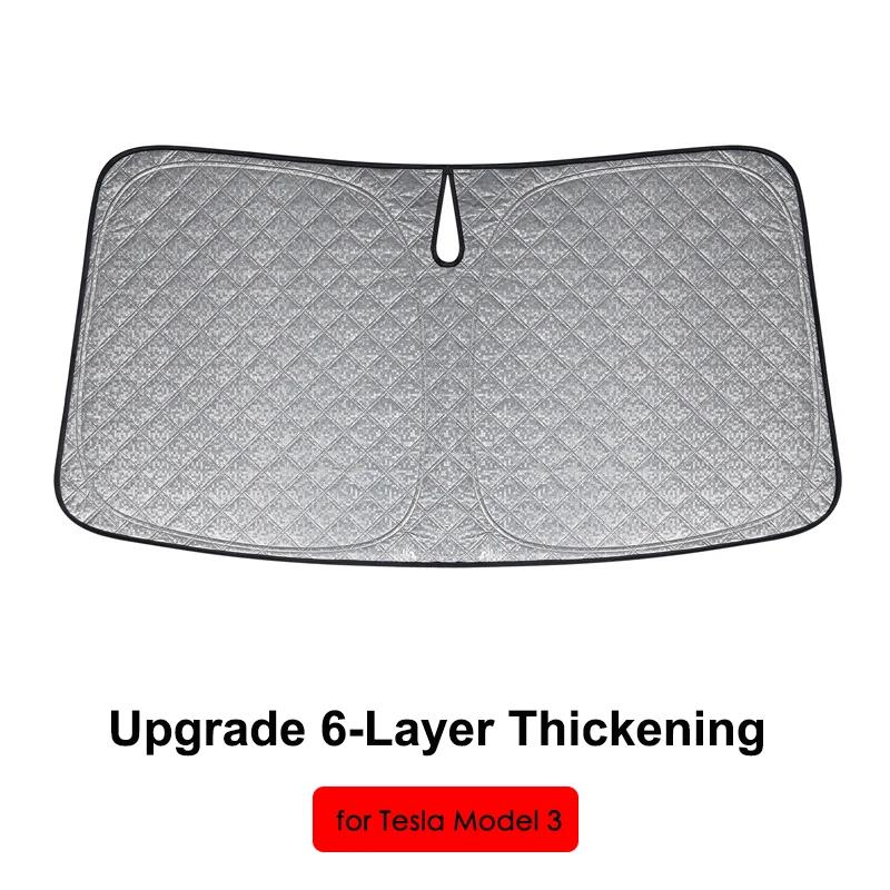 For Tesla Model 3 Y S X YL Juniper 2025-2020 2026 Thicken Front Windshield Sunshade Sun Shade Anti-UV Sun Shading Screen CoverWindshield Sunshades 1