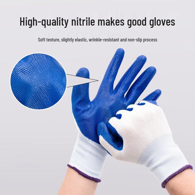 Tuofang Heavy-Duty Grip Work Gloves 12 Pairs