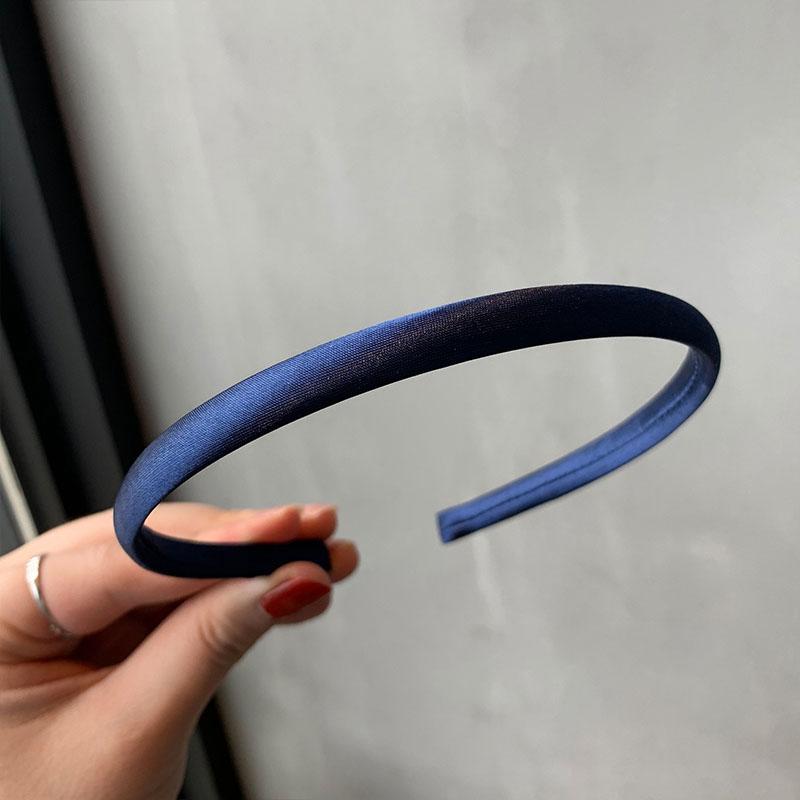 Red Blue Green Satin Headband for Women Girls Kids Hair Band Solid Color Thin Elastic Hair Hoop Accessories Headpiece