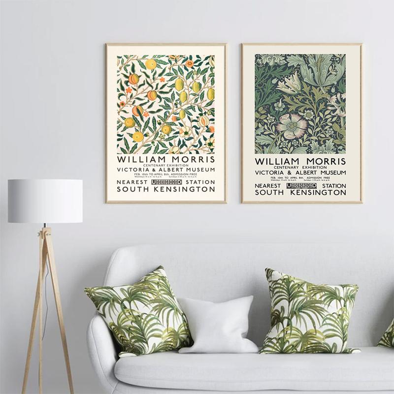 Victoria and Albert Museum Exhibition Poster London Underground William Morris Canvas Print The Art Nouveau Painting Wall Decor