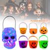 Spooky Triangle Eye Halloween Pumpkin Jar Portable Holiday Toy Pumpkin Bucket Halloween Decoration Party Decoration