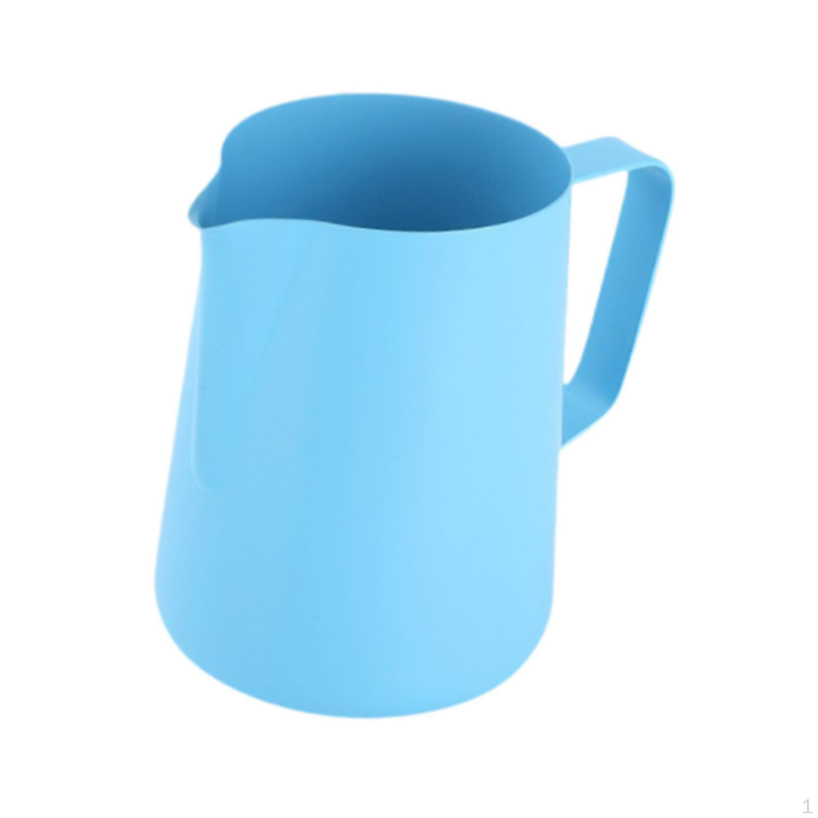 

Кофейная чашка Foam Art Pot Дымящийся кувшин из нержавеющей стали для кофейни, ресторана, дома синий