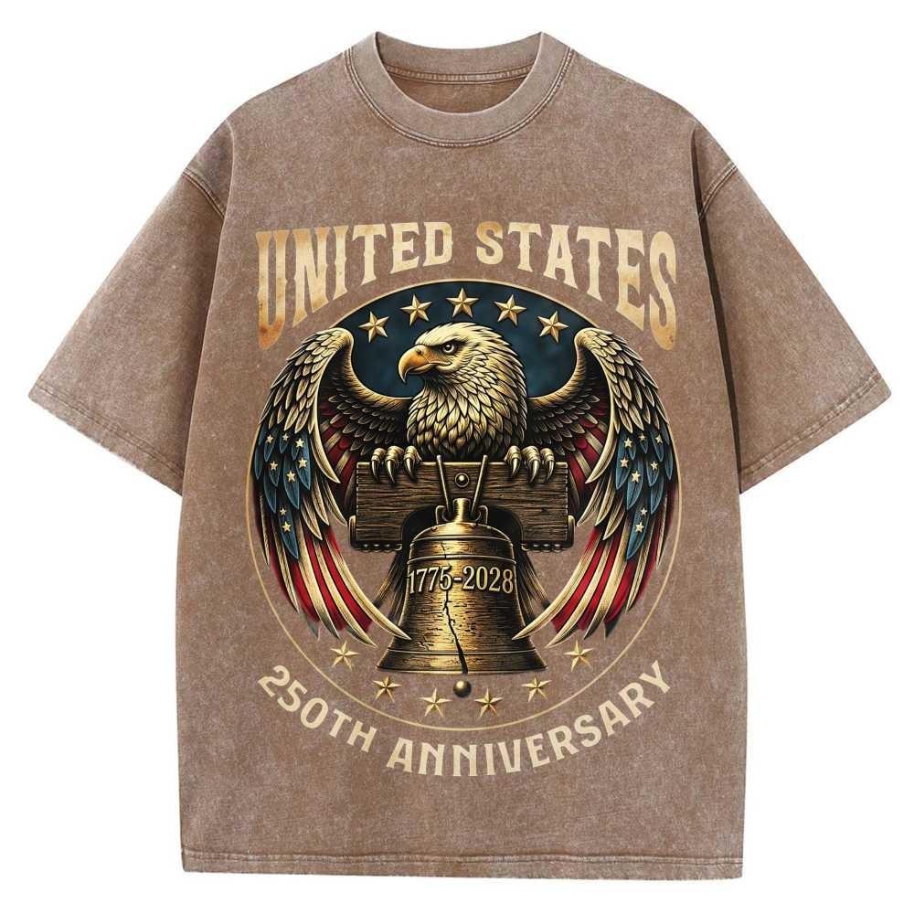 Cotton Oversized TShirt USA th Eagle Liberty Bell Streetwear Unisex Tee XL