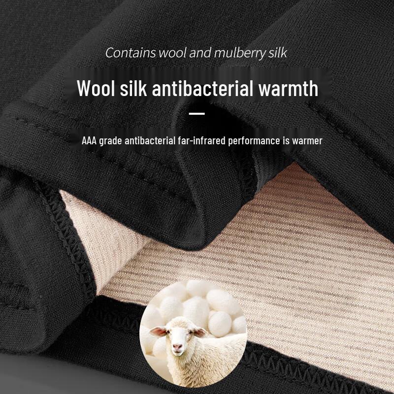 Nanjiren Men's Wool & Silk Blend Thermal Underwear Set