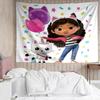 Gabby’s Dollhouse Print Tapestry, Backdrop, Easy Setup, Ideal for Bedroom, Office & Living Room, with Aesthetic Wall Hanging Decor.