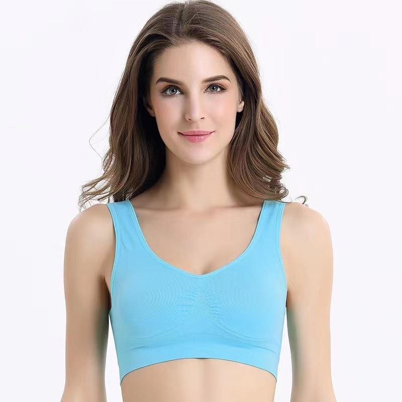 1 adet Kadın Spor Sütyeni Büyük Beden Çelik Halkasız Dikişsiz İç Çamaşırı Çıkarılabilir Göğüs Pedi Koşu Spor Yoga Yelek Sütyen