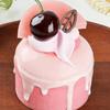 Pink Fruit Cream Simulation Mini Cake Slow Rising Squishy Toy Dessert Stress Relief Squeeze Fidget Toy