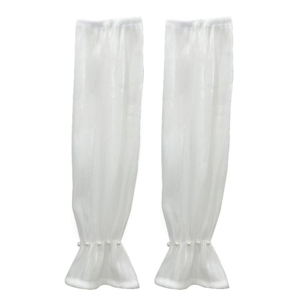 Lace Ice Silk Sleeves Gloves Transparent Driving Arm Sleeves Summer Sunscrean Sleeves Driving