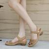 Frühlings- und Sommer-Freizeit-Rhinestone-Sandalen für Damen, rutschfeste Strand-Keilsandalen, bequeme Schuhe für Mütter mittleren Alters