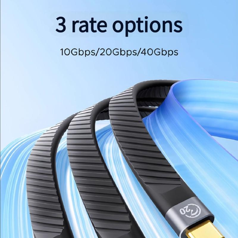 Portable USB C Keychain Charging Cord 10Gbps Data Transfer 8K/4K Display Universal Compatibility for Laptops Phones