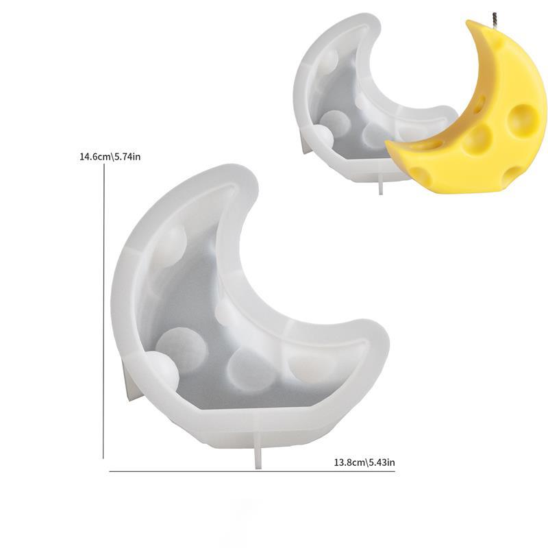 Силиконовая форма для свечей в форме сыра, лунная геометрия, сделай сам, мусс, торт, ароматерапия, мыло, шоколадная форма, подсвечник, креативное украшение