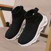 Summer New Fashionable Versatile Casual Sports Shoes Medium and Old Children's Jogging Running Shoes Knitted Elastic Socks Shoes Cover Feet