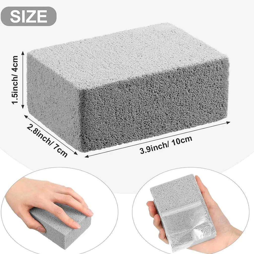 BBQ Grill Cleaning Brush Brick Block Barbecue Cleaning Stone Pumice Brick for Barbecue Rack Outdoor Kitchen BBQ Tools