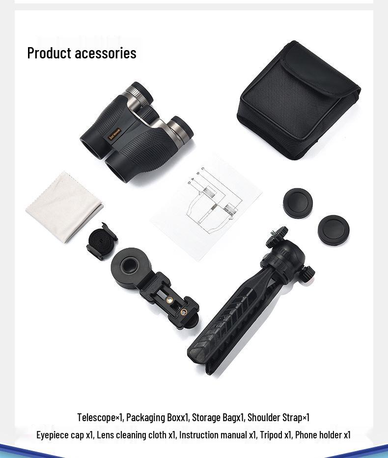 Jarnoon 10x32 HD Binoculars with FMC Coating for Low Light Night Vision and Outdoor Photography