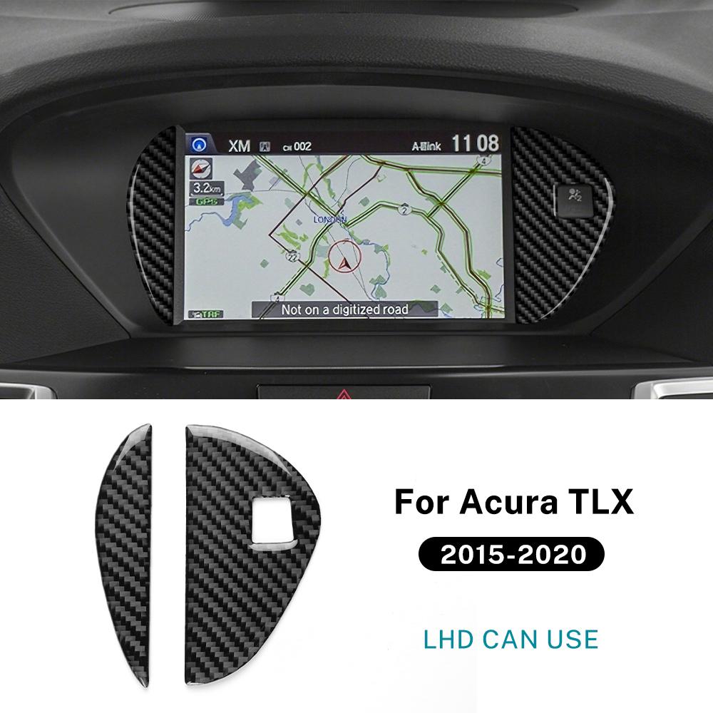 Настоящая мягкая карбоновая наклейка для Acura TLX 2015 2016 2017 2018 2019 2020 LHD Автомобиль Центральный экран управления Декор Внутренняя отделка