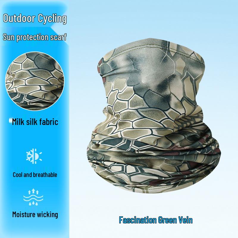 Slim Camouflage Neck Gaiter & Face Mask: Unisex, Dustproof, Breathable Ice Silk