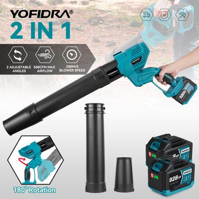Bezkartáčový elektrický turbo dmychadlo 2 V 1 Turbo dmychadlo Jet ventilátor Listí Prach Sníh Foukání Čisticí nástroj Pro Bateriový Pin Makita