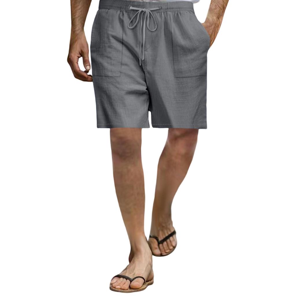 Men'S Straight Work Pants Fashionable And Casual Drawstring Shorts