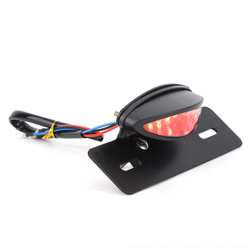 Motorcycle Taillight   Retro  LED Brake License Plate Light Indicator Lights(black)