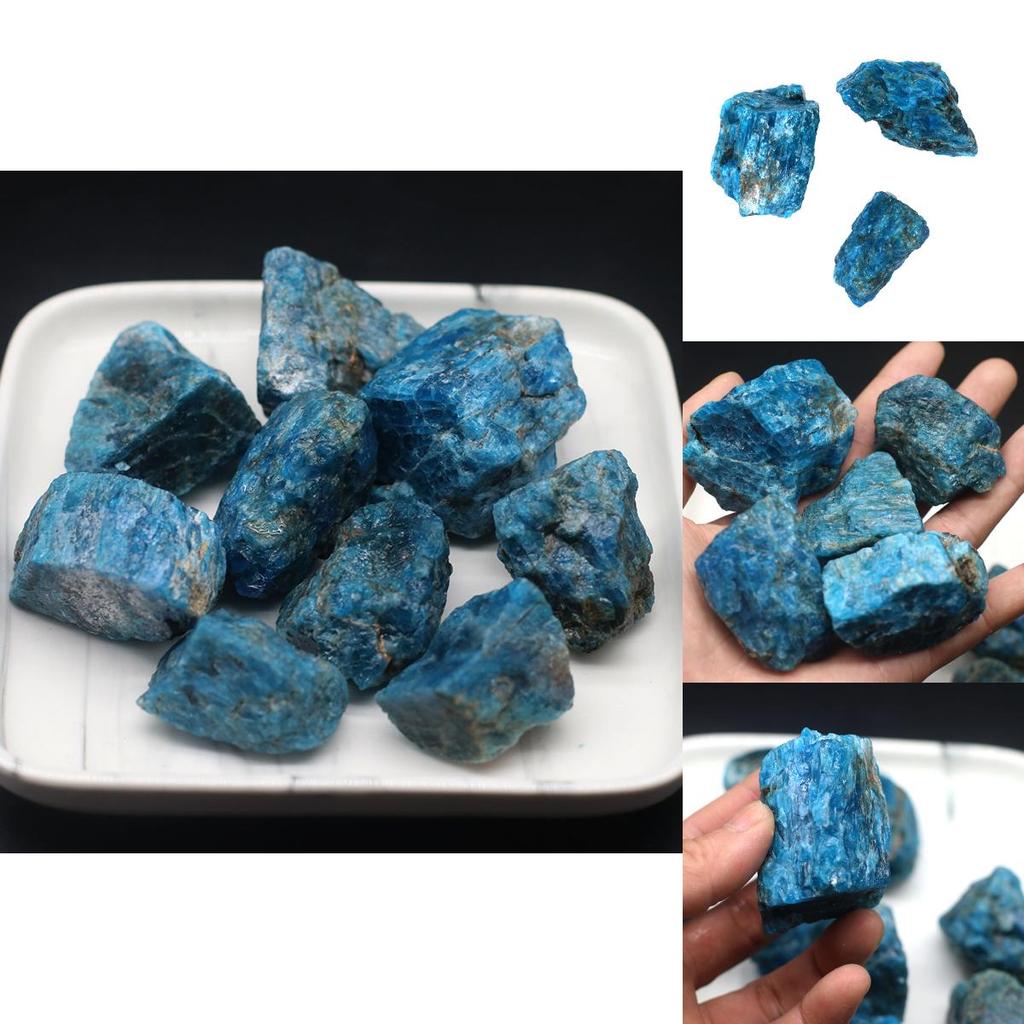 Nápadná kolekce apatitu Přírodní modré drahokamy a minerály Pro jedinečné dárky