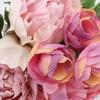 8 Head Artificial Peony Silk Flower Leaf Home Wedding Party Decor Floral Bouquet