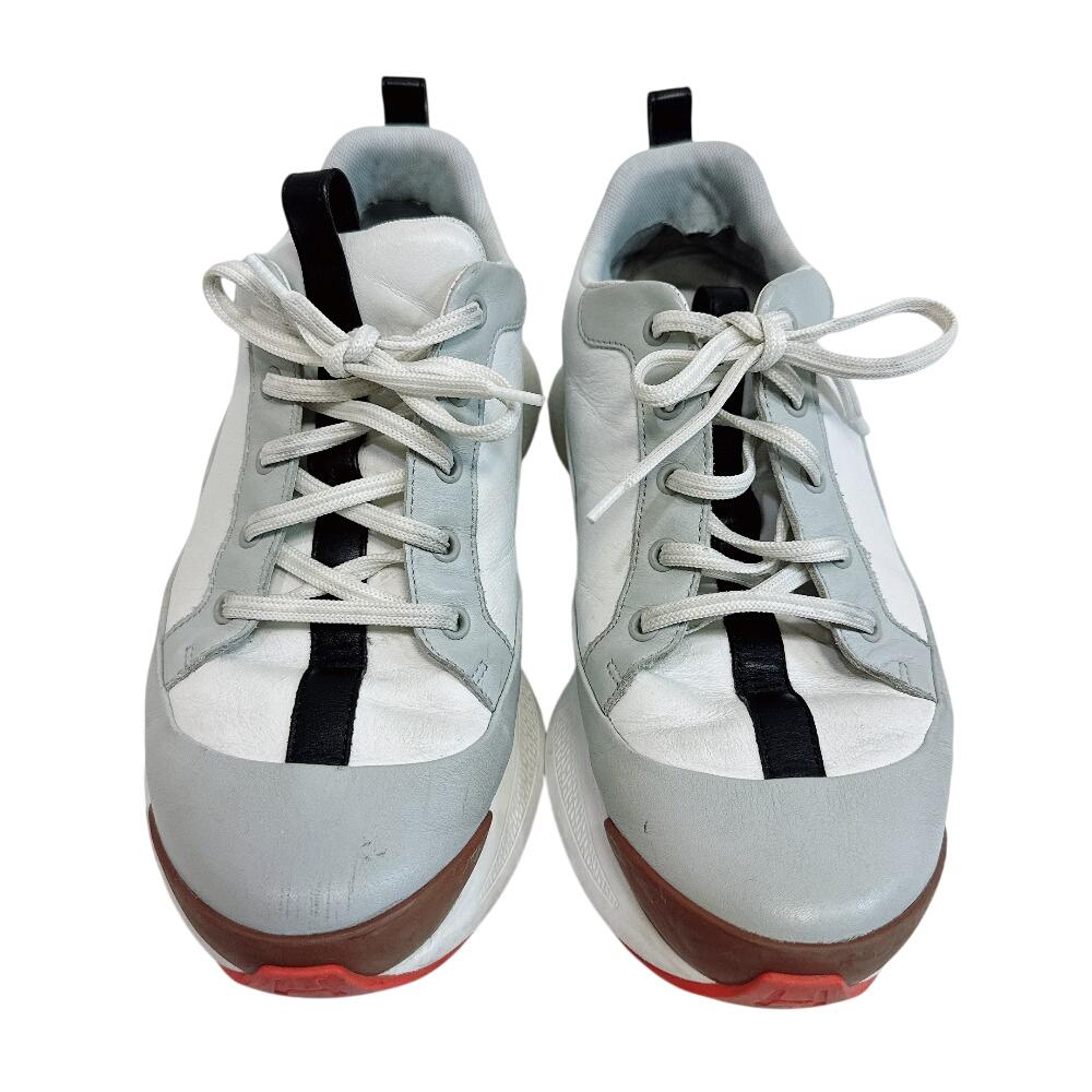 HERMES leather Hugo sneakers white leather Used