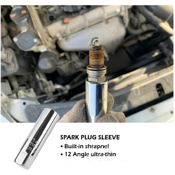 1Pcs 14mm 12-Point 3/8" Thin Wall Spark Plug Socket For Spark Plug Socket Wrench