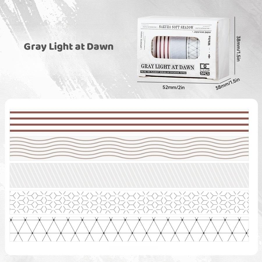 5 adet Sakura Çiçeği Washi Bant Seti Mini Bant Seti Yapışkan Maskeleme Bandı 1cm Dekorasyon Etiketleri Günlük DIY El İşi için