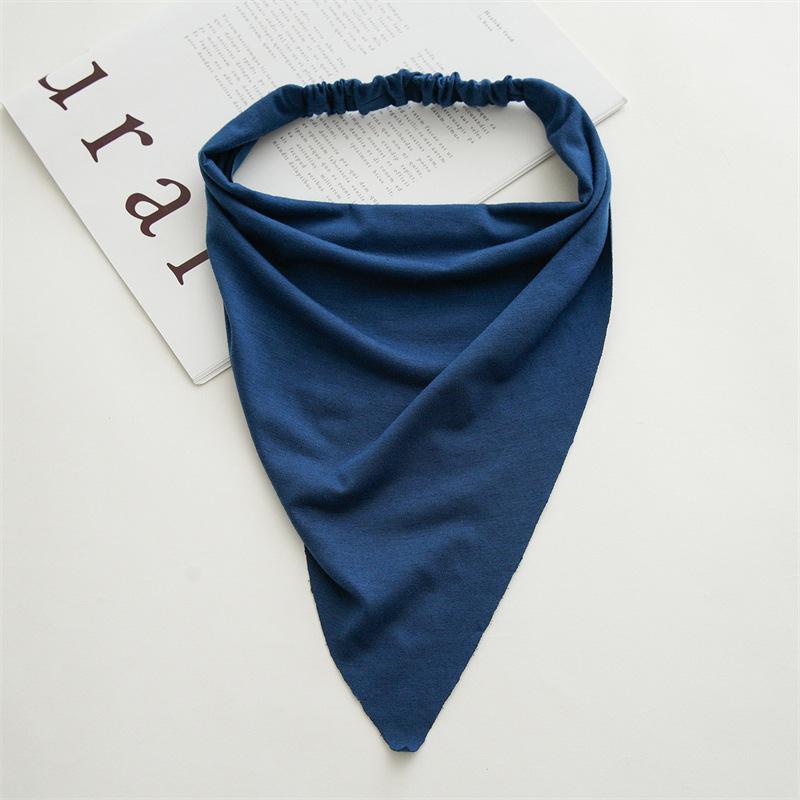 New Fashion Bohemian Solid Color Hair Scrafs Turban Headband Sweet Cotton Headscarf Triangle Bandanas For Women Hair Accessories