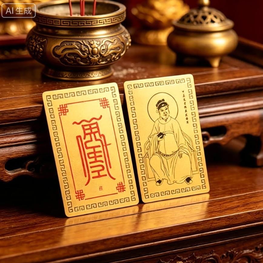 2027 Card Tai Sui Feng Shui Rugăciune Card de Aur Exorcizare Protecție Cadou Sigur Aduce Bogăție Și Comoară