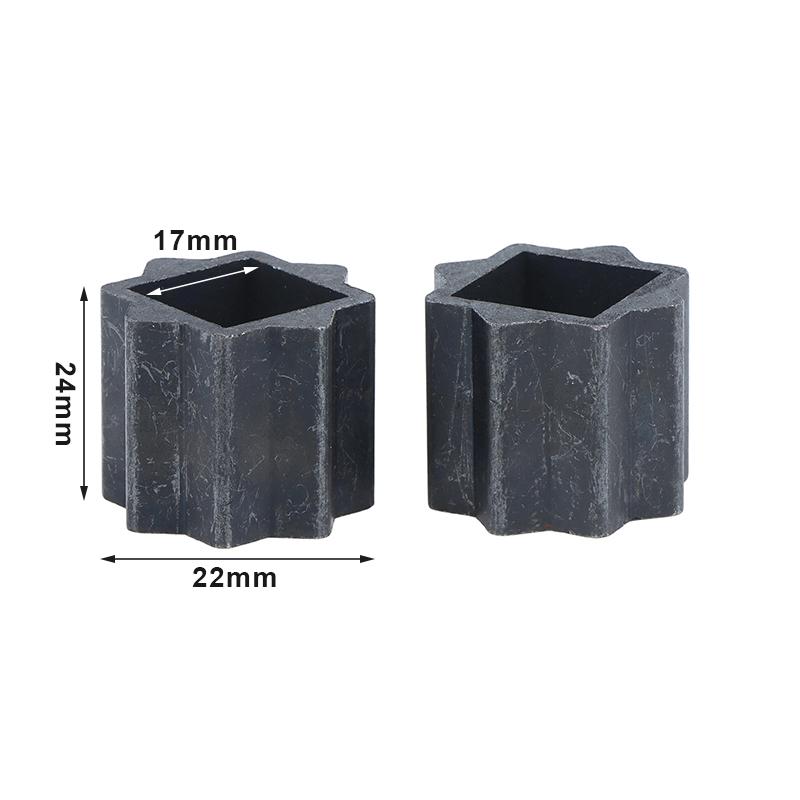 2Pcs Pneumatic Head Adapter Sleeve Actuator Connecting Sleeve Inner Square Outer Octagonal Sleeve Ball Valve Reducer Sleeves