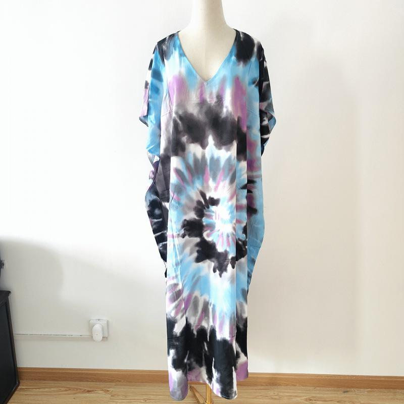 2022 European & American Beach Cover-up: Printed Long Robe & Bikini Sun Protection Dress
