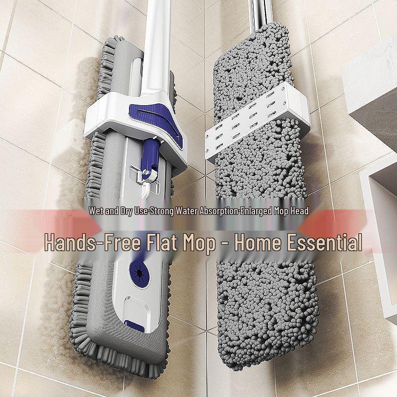 Chenille Flat Mop 2025: Hands-Free, Dual-Use Floor Cleaner for Dry and Wet Surfaces.
