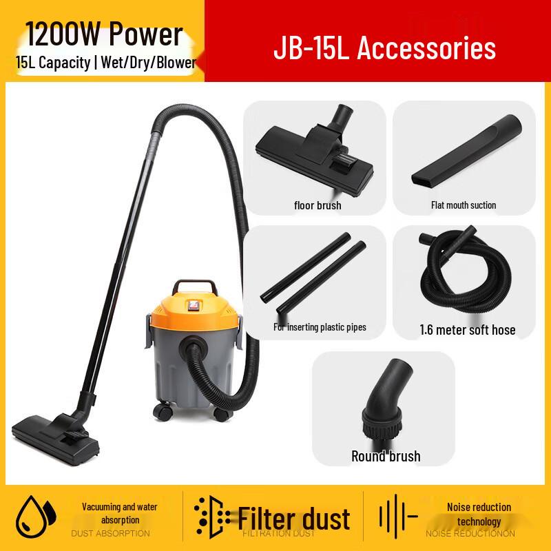Minggu 15L Wet/Dry/Blow Barrel Vacuum Cleaner