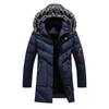 Men's Winter Clothes Hooded Down Coats Thick Fashion Warm Parkas Jacket Zipper Long Coat High Quality Windproof